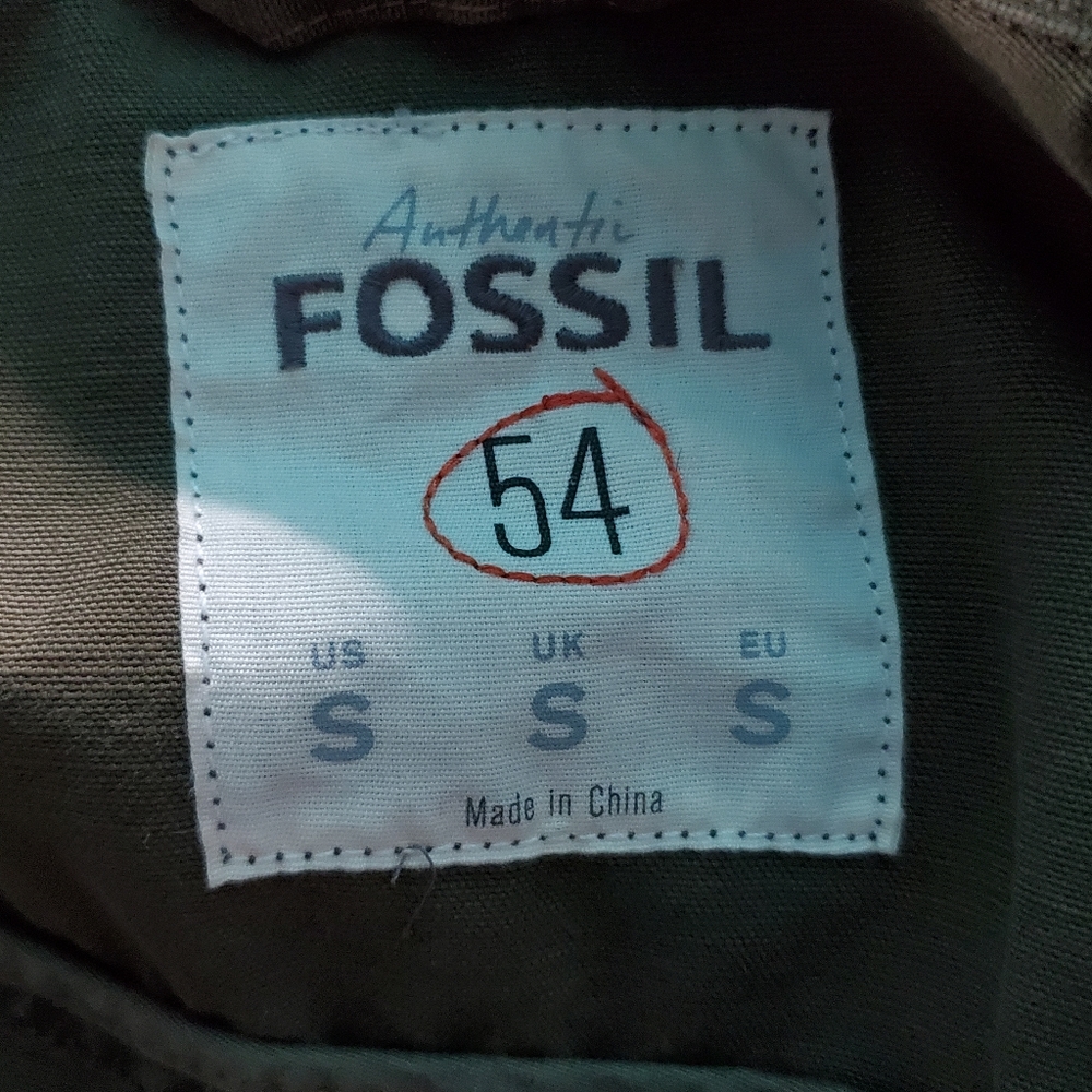 Fossil Army Green Utility Jacket Small EUC - Picture 11 of 13